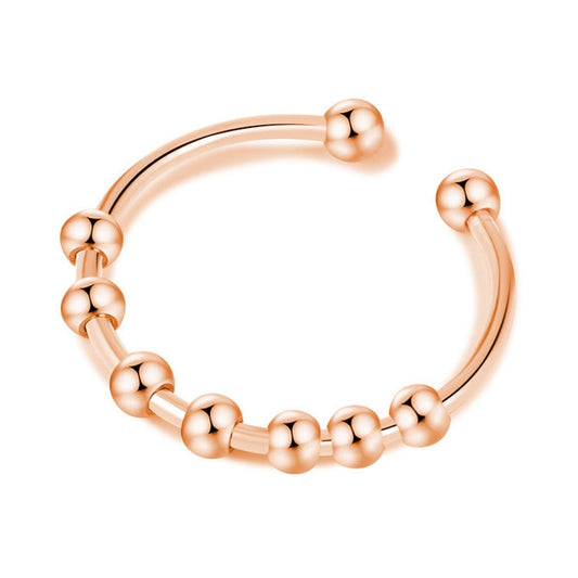 Anxiety Ring rosé goud kleurig (RVS) one size