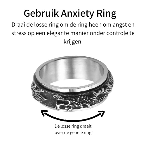 Anxiety ring (Draak) Zilver Gebruik