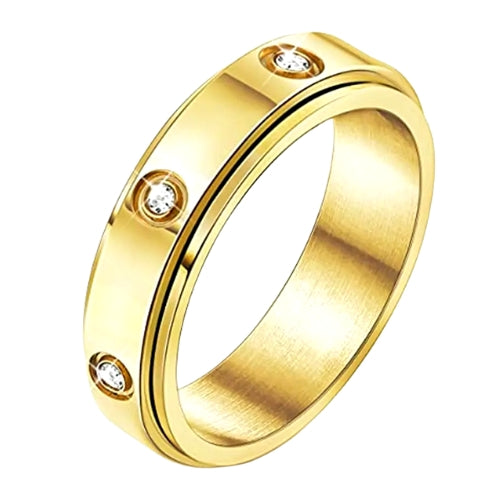 Anxiety ring (Zirkonia) Goud