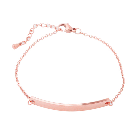 Unieke gepersonaliseerde armband met plaatje Rosé Goud